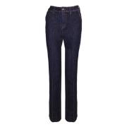 Contrast-Stitch Flared-Leg Denim Jeans and Zimmermann , Blue , Dames