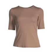 T-Shirts Casall , Brown , Dames
