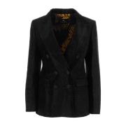 Zwarte viscose blend blazer - Stijlvol en veelzijdig Etro , Black , Da...