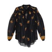 Zijden shirt Etro , Black , Dames