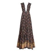 Lange jurk met Paisleymotief Etro , Multicolor , Dames