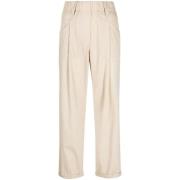 Beige Wijde Geknipte Geplooide Broek Brunello Cucinelli , Beige , Dame...