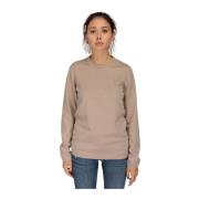 Kashmir Oversized Beige Trui Brunello Cucinelli , Beige , Dames