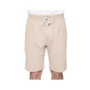 Beige Bermuda Shorts met Relaxte Pasvorm Brunello Cucinelli , Beige , ...