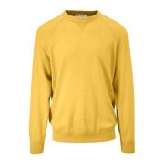 Cashmere Crewneck Sweater Brunello Cucinelli , Yellow , Heren