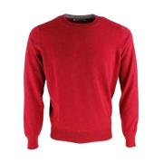 Cashmere Crewneck Sweater Brunello Cucinelli , Red , Heren