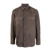 Casual overhemd Ermenegildo Zegna , Brown , Heren