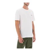 Geborduurd Logo Crew Neck T-Shirt Ermenegildo Zegna , White , Heren