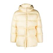 Beige Side-Stripe Puffer Jas Palm Angels , Beige , Dames