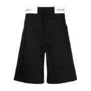 Zwarte Cargo Shorts met Wijde Pijpen Palm Angels , Black , Heren