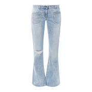 Blauwe Flared Jeans Palm Angels , Blue , Dames