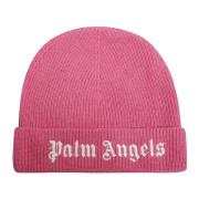 Urban Logo Beanie Muts Palm Angels , Pink , Heren