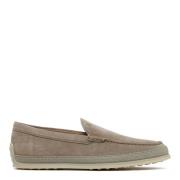 Beige Leren Suède Espadrille Loafers Tod's , Beige , Heren