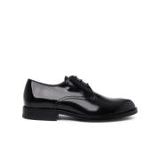 Leren Derby Schoen Tod's , Black , Heren