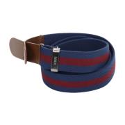 Blauwe Canvas Riem met Prachtige Leren Gesp Tod's , Blue , Heren