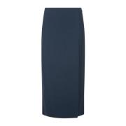 Solar Blue Wrap Midi Rok Tory Burch , Blue , Dames