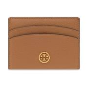 Kaarthouder met logo Tory Burch , Brown , Dames