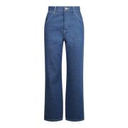 Hoge taille flare cropped jeans Tory Burch , Blue , Dames