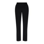 Wijde Plooivoorkant Broek Tory Burch , Black , Dames