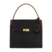 Dubbele Lee Radziwill Leren Handtas Tory Burch , Black , Dames