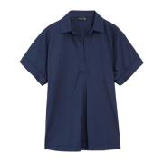 Korte Mouw Modieuze Polo Shirt Van Laack , Blue , Heren