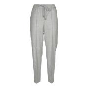 Grijze Wollen Broek met Elastische Taille Peserico , Gray , Dames