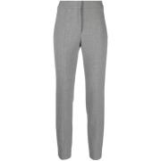 Leather Trousers Peserico , Gray , Dames