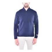 Zip Coltrui in Re-Wool met Badge Paul & Shark , Blue , Heren