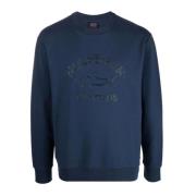 Heren Sweatshirt met Tonaal Logo Paul & Shark , Blue , Heren