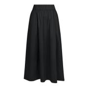 Yara Poplin Rok Neo Noir , Black , Dames