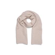 Zacht en Luxueus Sjaal met Brede Ribboorden InWear , Beige , Dames