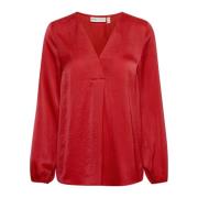 Blouse overhemd InWear , Red , Dames