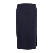 Tijdloze Marineblauwe Midi Rok InWear , Blue , Dames