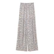 Tribal Print Wide Leg Palazzo Broek Patrizia Pepe , Beige , Dames