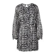 Fantasie Print Jurk voor Vrouwen Patrizia Pepe , Black , Dames