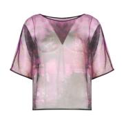 Loszittende Blouses en Overhemden Patrizia Pepe , Purple , Dames