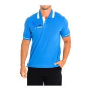 Blauw-Wit Kortemouw Polo Shirt La Martina , Blue , Heren