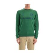 Groen/Blauw Lambscot Sweater La Martina , Green , Heren