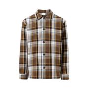 Casual Shirts Knowledge Cotton Apparel , Brown , Heren