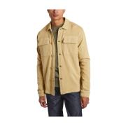 Nuance by Nature ™ overshirt Knowledge Cotton Apparel , Beige , Heren