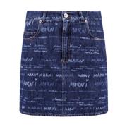 Blauwe Denim Rok - MegaMarni Aw23 Marni , Blue , Dames