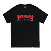 t-shirt Thrasher , Black , Heren