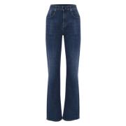Flared Jeans met Hoge Taille en Stretchkatoen Kocca , Blue , Dames