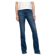 Flare Jeans met Hoge Taille Kocca , Blue , Dames