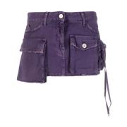 FAY #035 Paarse Denim Rok The Attico , Purple , Dames