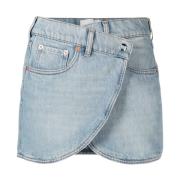 Blauwe Denim Mini Rokken Coperni , Blue , Dames