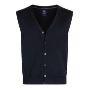 Pima katoenen gebreide tanktop Boggi Milano , Blue , Heren