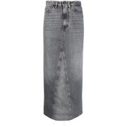 Lange Denim Rok 3X1 , Gray , Dames