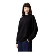 Amelia Cashmere Crewneck Sweater Massimo Alba , Black , Dames