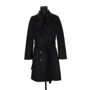 Pre-owned Wool outerwear Louis Vuitton Vintage , Black , Dames